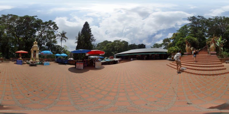Wat Phrathat Doi Suthep at the Bottom of the Stairs 2015 Panorama Panorama Preview
