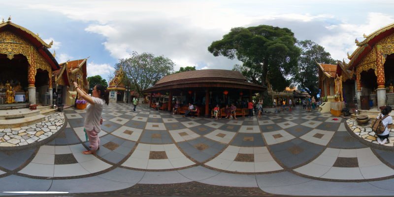Wat Prathat Doi Suthep Arrival Area May 2015 Panorama Preview