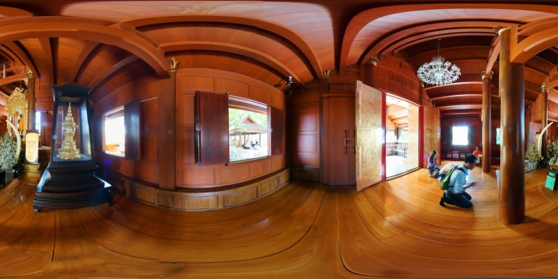 Wat Prathat Doi Suthep Chedi Sermon Hall May 2015 Panorama Preview