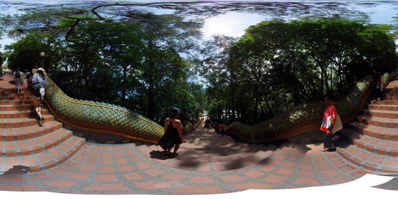 Going Down from Wat Phra That Doi Suthep 2015 Panorama Preview